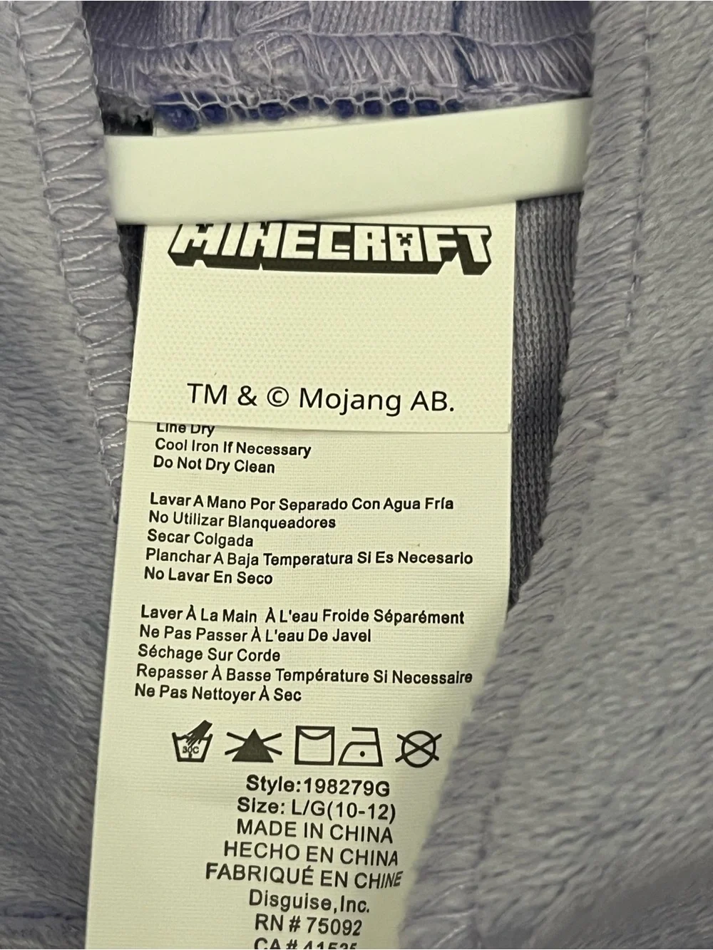 Minecraft Axolotl Costume L 10-12 NWT New in Package Halloween